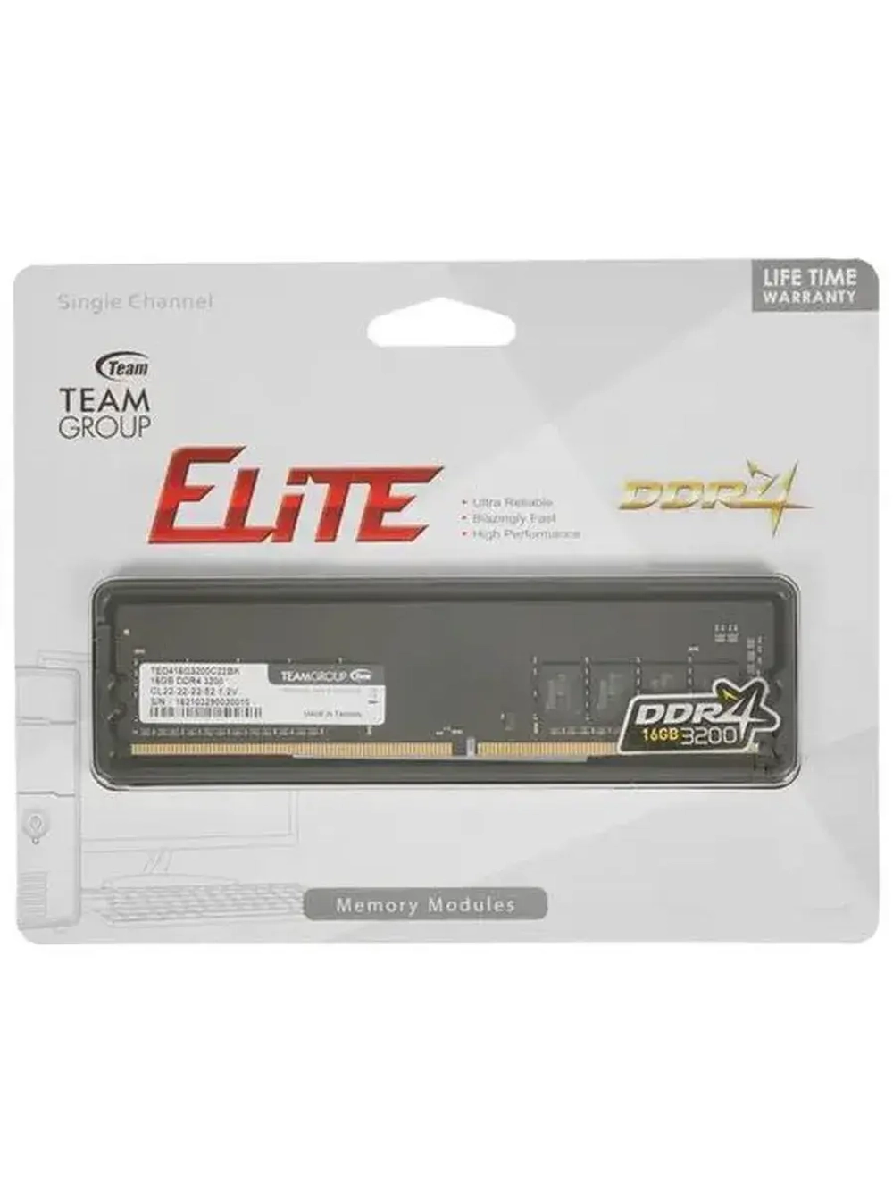 Оперативная память T-Force Elite TED416G3200C2201 16 ГБ