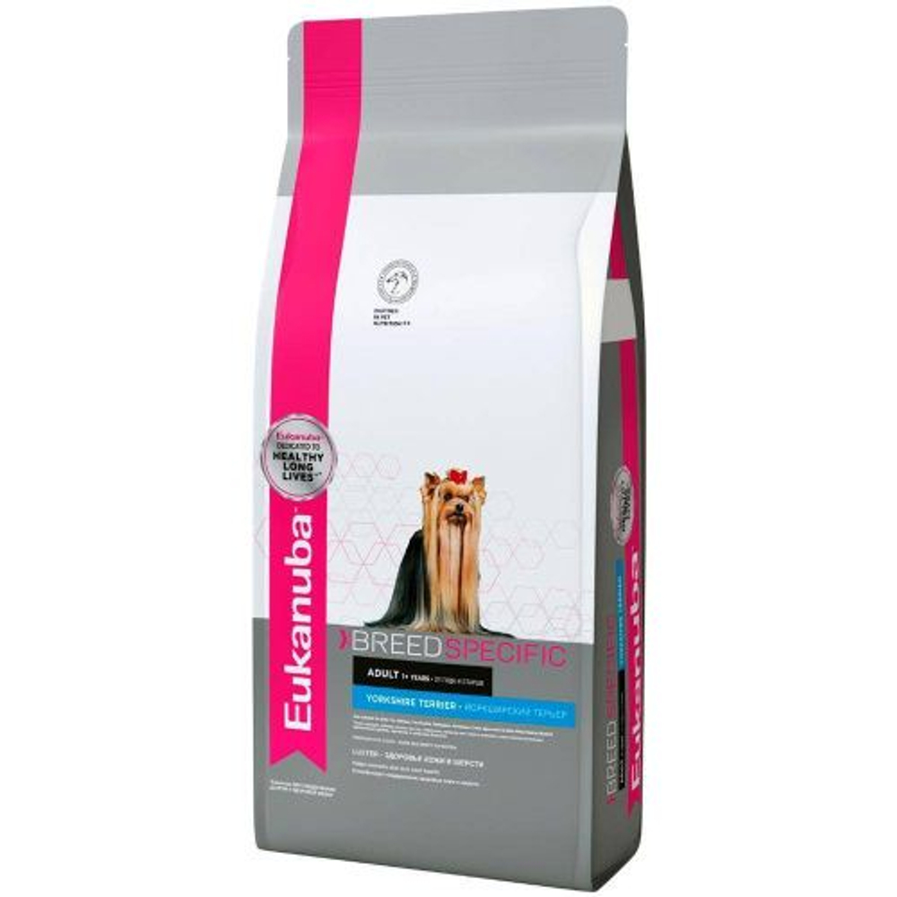 Корм сухой полнорационный EUKANUBA YORKSHIRE TERRIER ADULT 1+ YEARS ДЛЯ ВЗРОСЛЫХ СОБАК ПОРОДЫ ЙОРКШИРСКИЙ ТЕРЬЕР СТАРШЕ 1 ГОДА 1 кг