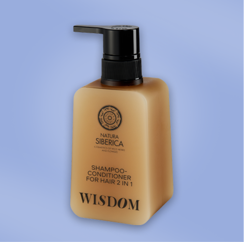 Шампунь и кондиционер для волос 2в1 Natura Siberica диспенсер 450 мл Shades of Siberia Wisdom
