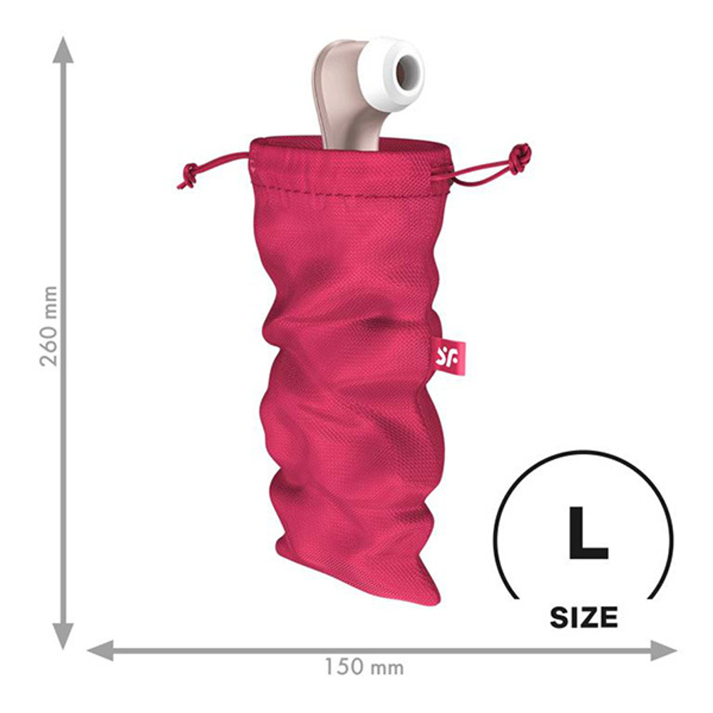Розовый мешочек для хранения игрушек Satisfyer Treasure Bag L