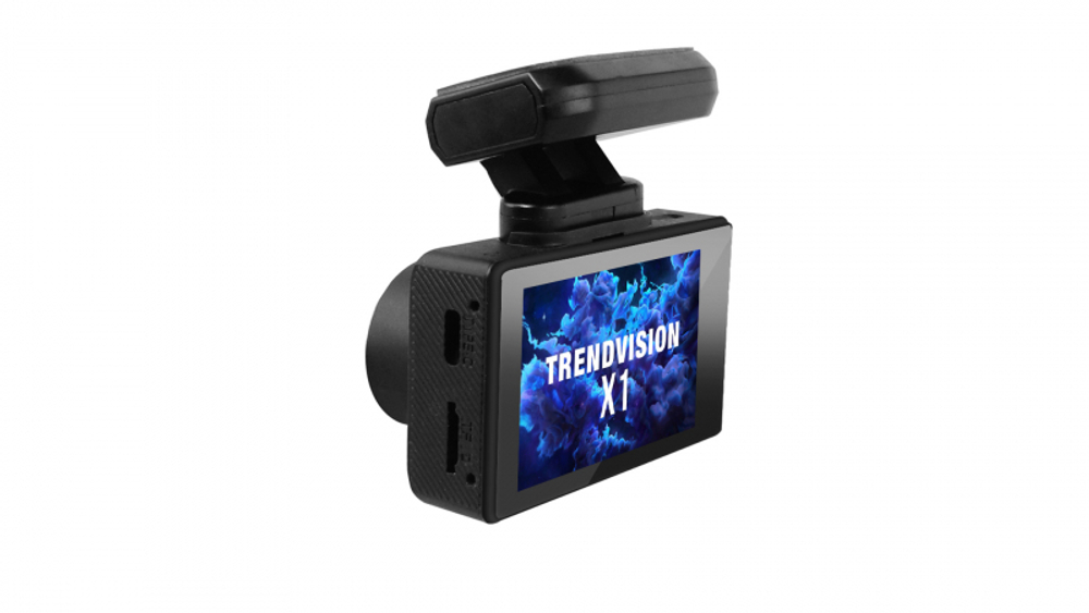 Видеорегистратор TrendVision X1 1920x1080/ Экран 2.3/ Обзор 150° (по диагонали)/ 0.15 кг/ Черный