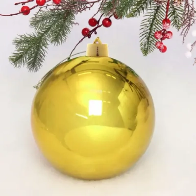 Новогодний шар 25 см «Глянец», золото