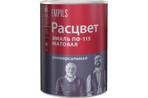 Эмаль ПФ-115 универсальная алкидная Расцвет глянцевая черная