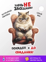 Наклейка интерьерная Кот Здесь не заседание