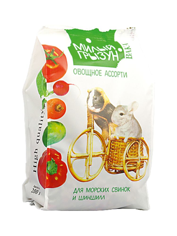 ВАКА High Quality "Милый грызун" овощное ассорти для шиншилл и морских свинок 200 г ВАКА High Quality "Милый грызун" овощное ассорти для шиншилл и морских свинок 200 г