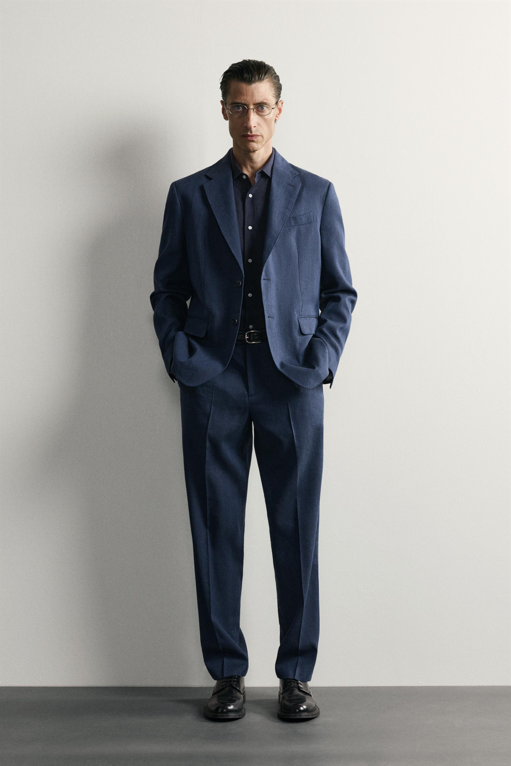 КОСТЮМНЫЕ БРЮКИ REGULAR FIT ИЗ ЛЬНА И ШЕРСТИ — ZARA
