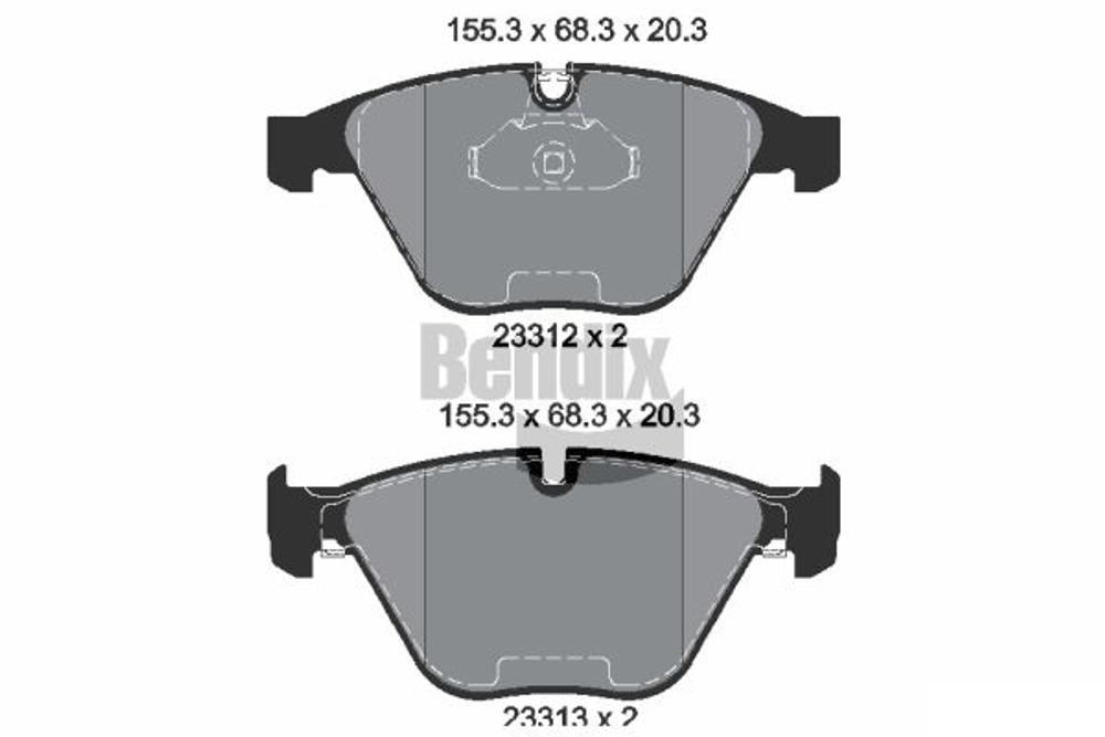 BENDIX Braking - BPD1252-BEN - Brake Pad Set, disc brake
