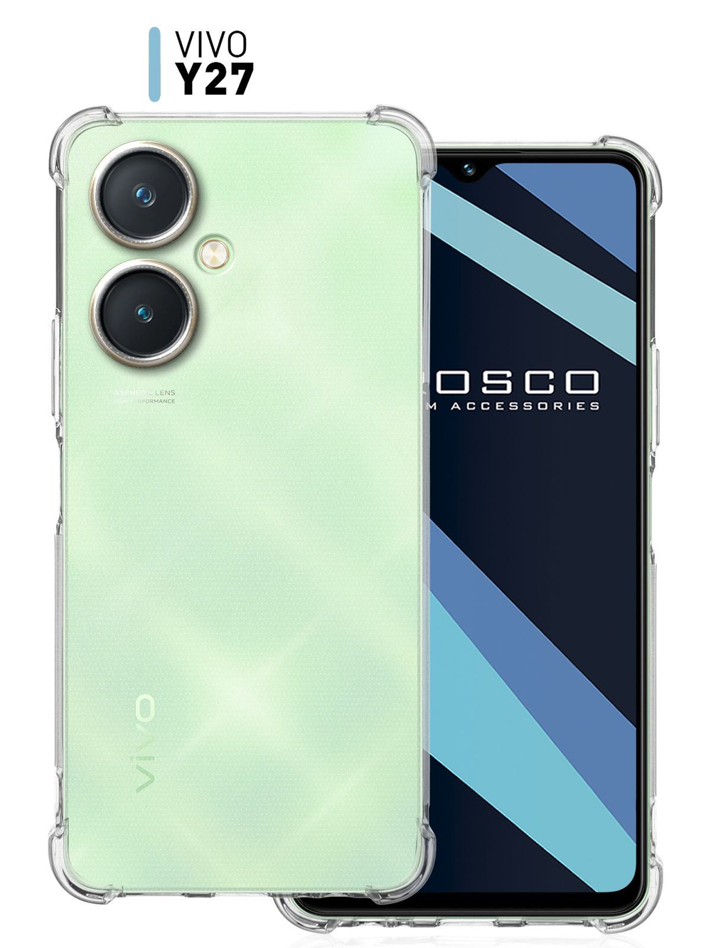 Чехол ROSCO для Vivo Y27 4G (арт.VV-Y27-HARD-TPU-TRANSPARENT )
