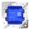 Проходной переключатель двухклавишный Voltum S70 Белый матовый VLS020302