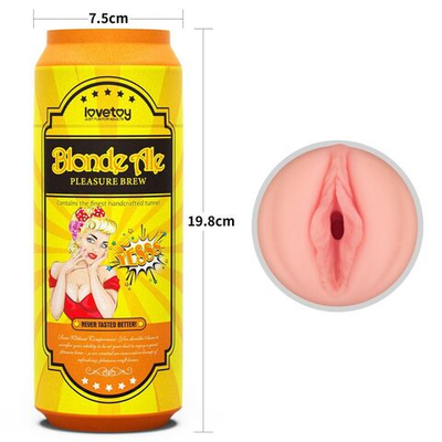 Телесный мастурбатор-вагина Pleasure Brew Masturbator-Blond Ale в банке (Цвет: телесный)