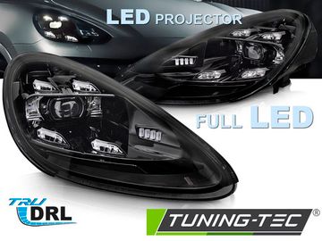 Фары передние DRL BLACK для PORSCHE CAYENNE 10-15