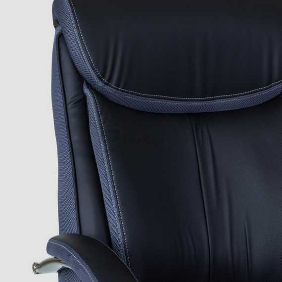 Кресло Barneo K-307 BIG SIZE XXL для руководителя черная кожа, газлифт 3кл