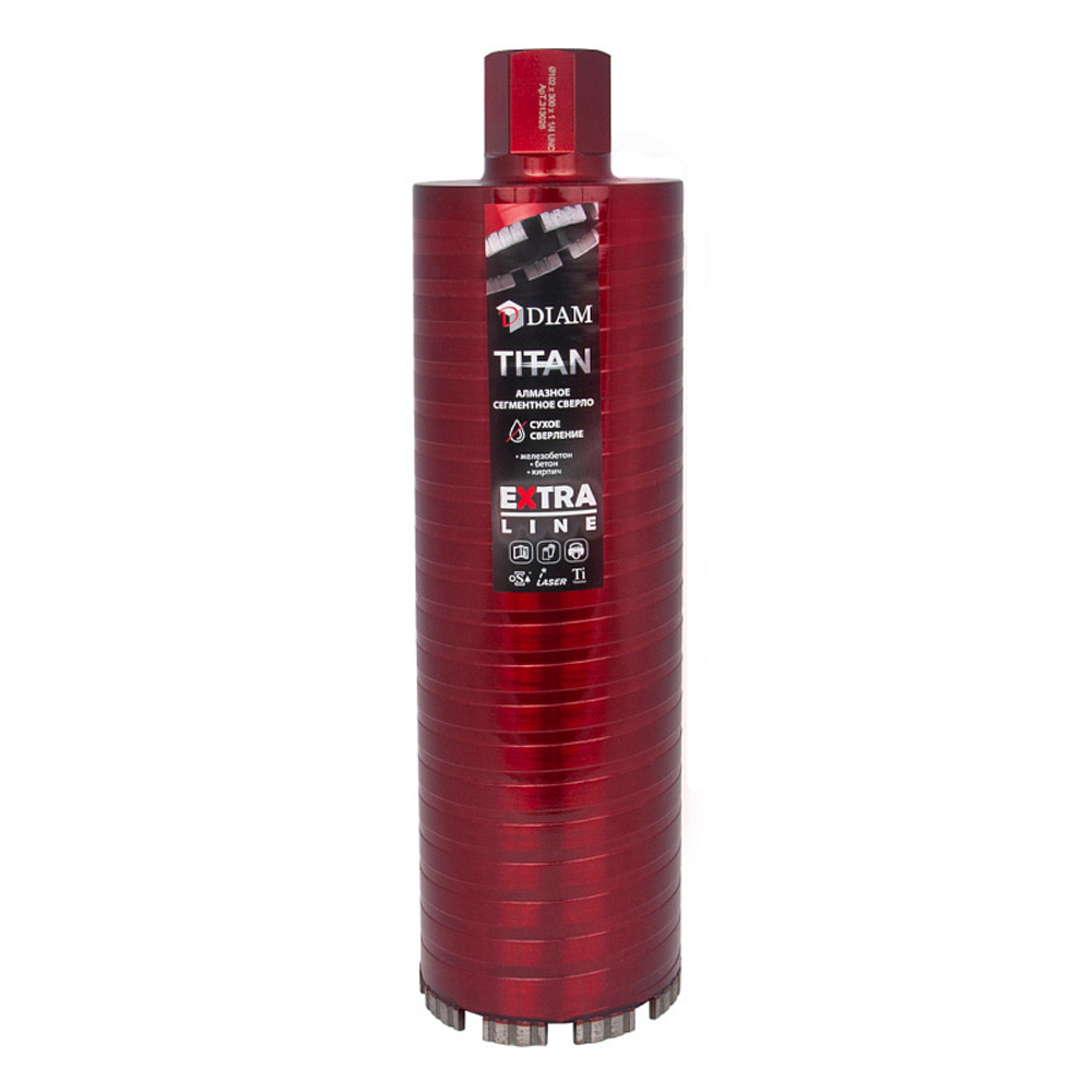 Коронка алмазная DIAM EXTRA LINE TITAN (сухое сверление) 52x300 мм; 1 1/4'' 313022