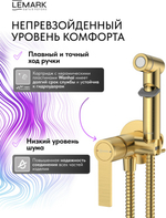 Смеситель  Lemark Онегин Onegin LMF-8558B-BRG с гигиеническим душем, встраиваемый