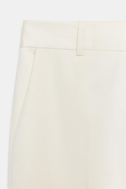 ZARA АТЛАСНЫЕ БРЮКИ ПРЯМОГО КРОЯ — ZW COLLECTION, ЭКРЮ