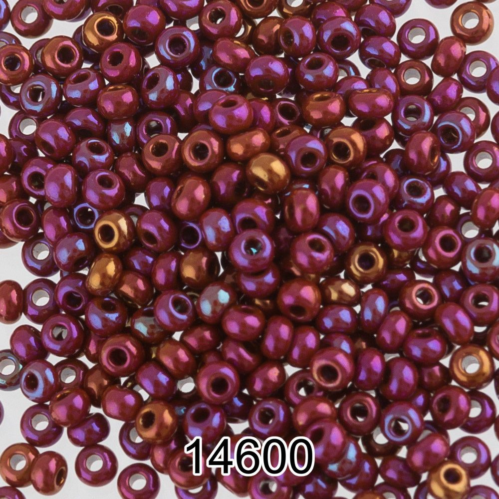 Бисер Preciosa 10/0 (2.3 мм), 500 г, 14600 (Ф409) малиново-бордовый