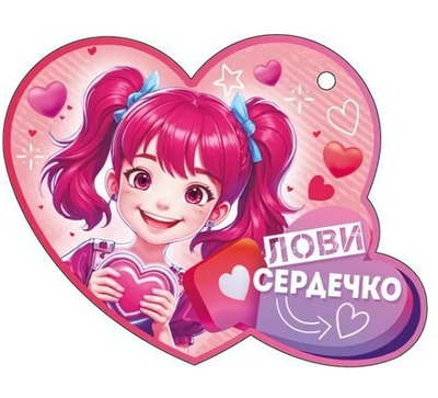 Открытка А6 "Лови сердечко" 72.871