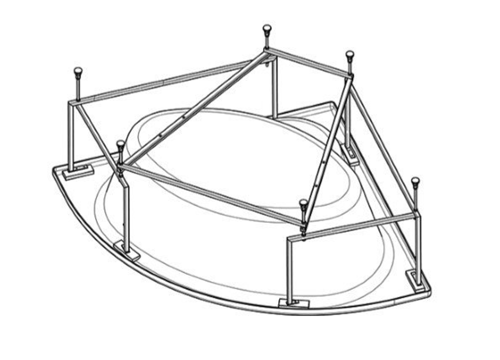 Каркас к ванне Roca Hall Angular 150х100 ZRU9302868