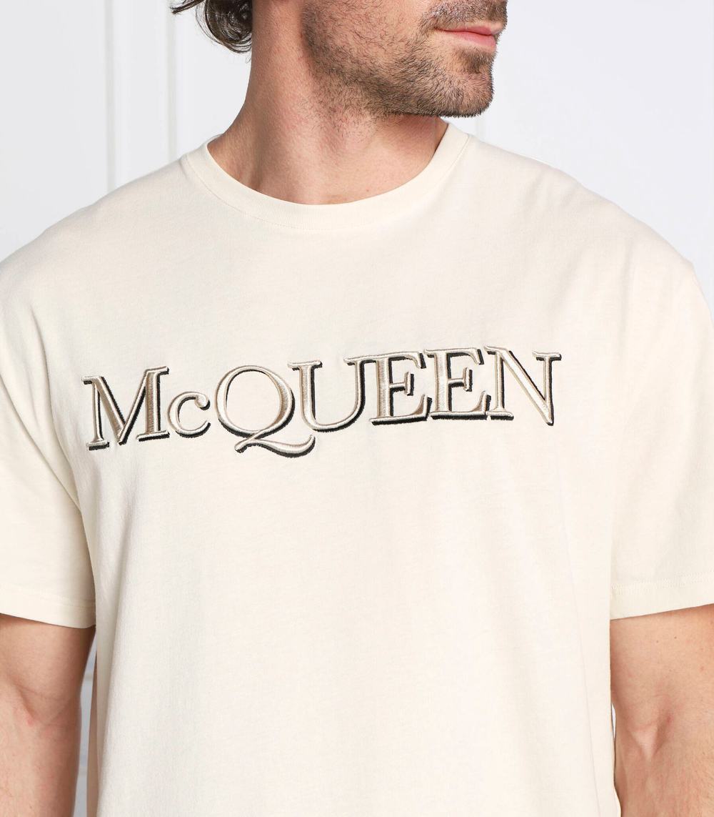 футболка logo emb Alexander McQueen - кремовый(649876 QUZ56)