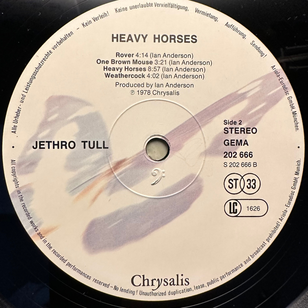 Jethro Tull - Heavy Horses (Германия 1987г.)