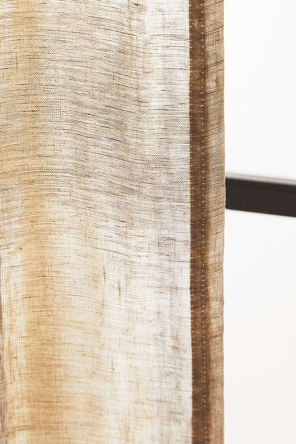 ZARA HOME XL ЛЬНЯНАЯ ЗАНАВЕСКА, СВЕТЛО-БЕЖЕВЫЙ