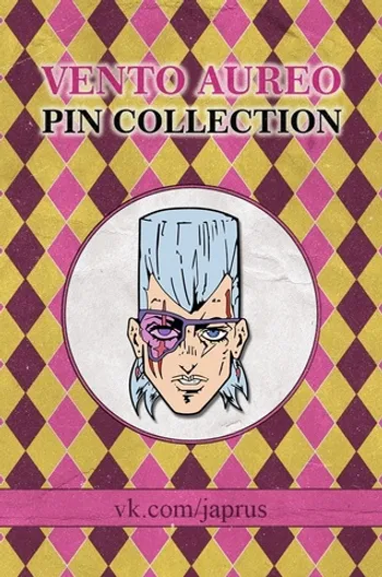Металлический пин «JoJo Golden Wind Polnareff»