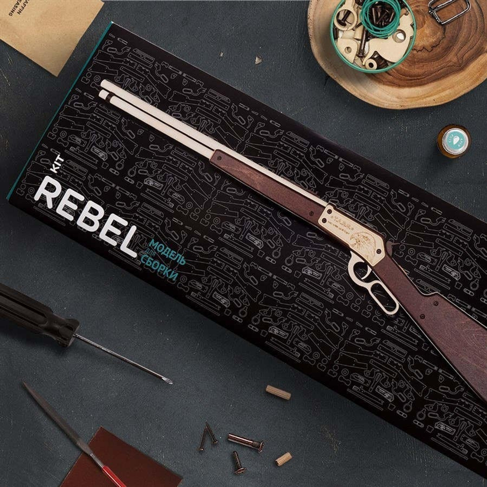 Винчестер Rebel от TARG - деревянный конструктор, сборная модель, 3d пазл