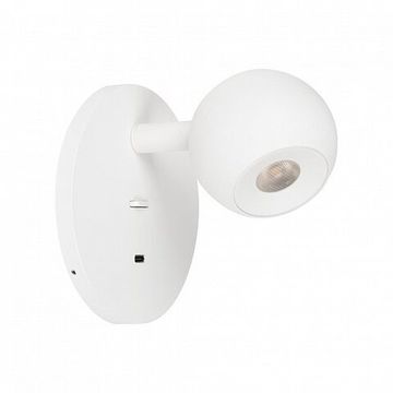 Светильник настенный LED 6W 3000К 058477 белый SP-OTTORI-WALL-CHARGE-6W Warm3000 (WH, 30 deg, 230V, USB-C) Arlight