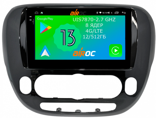 Магнитола для KIA Soul 2 2014-2019 (климат) - Airoc 2K AU-2320-N14 на Android 13, Быстрейшая, SIM-слот