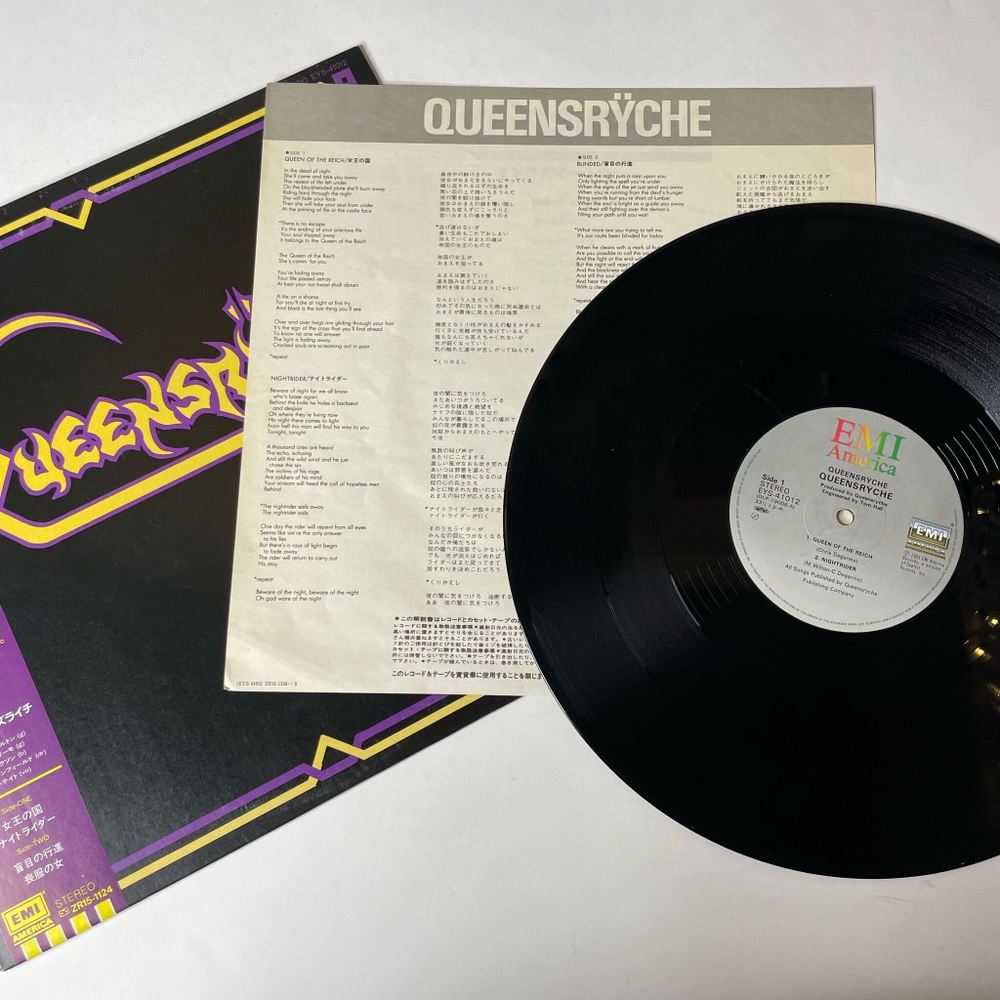 Винтажная виниловая пластинка LP Queensryche (Japan 1983) (Obi) Nightrider Mini Album