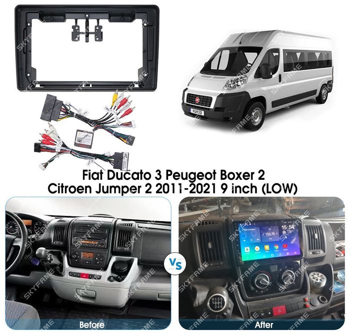 Магнитола для Citroen Jumper, Fiat Ducato, Peugeot Boxer 2006-2022 - Kuberg SF-9990 QLed+2K, Android 13, Быстрейшая, CarPlay, 4G SIM-слот