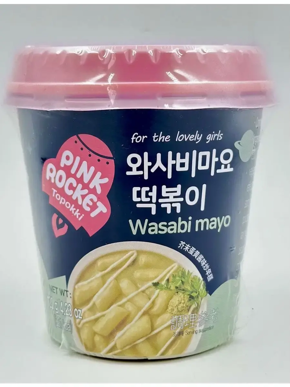 Токпокки  в стакане с майонезом и васаби Pink Rocket 120г