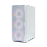 Корпус BaseTech eXtreme GFX-03, Без БП, ATX, белый, 4xFRGB FAN, 2xUSB2, 1xUSB3, бок: закалённое стекло (BT-GFX-03W-MESH-4F-RGB)