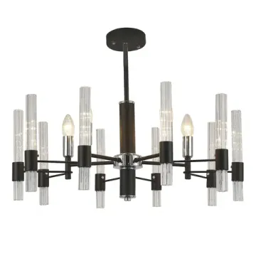 Люстра на штанге 5*E14 2490-5P черный Supreme Favourite