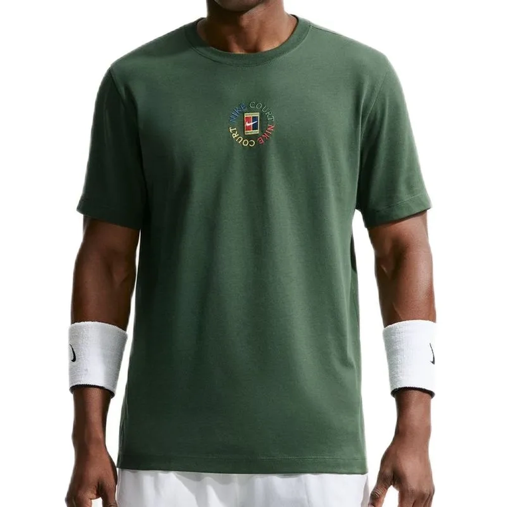 Мужская теннисная футболка Nike Court Dri-Fit Heritage - fir