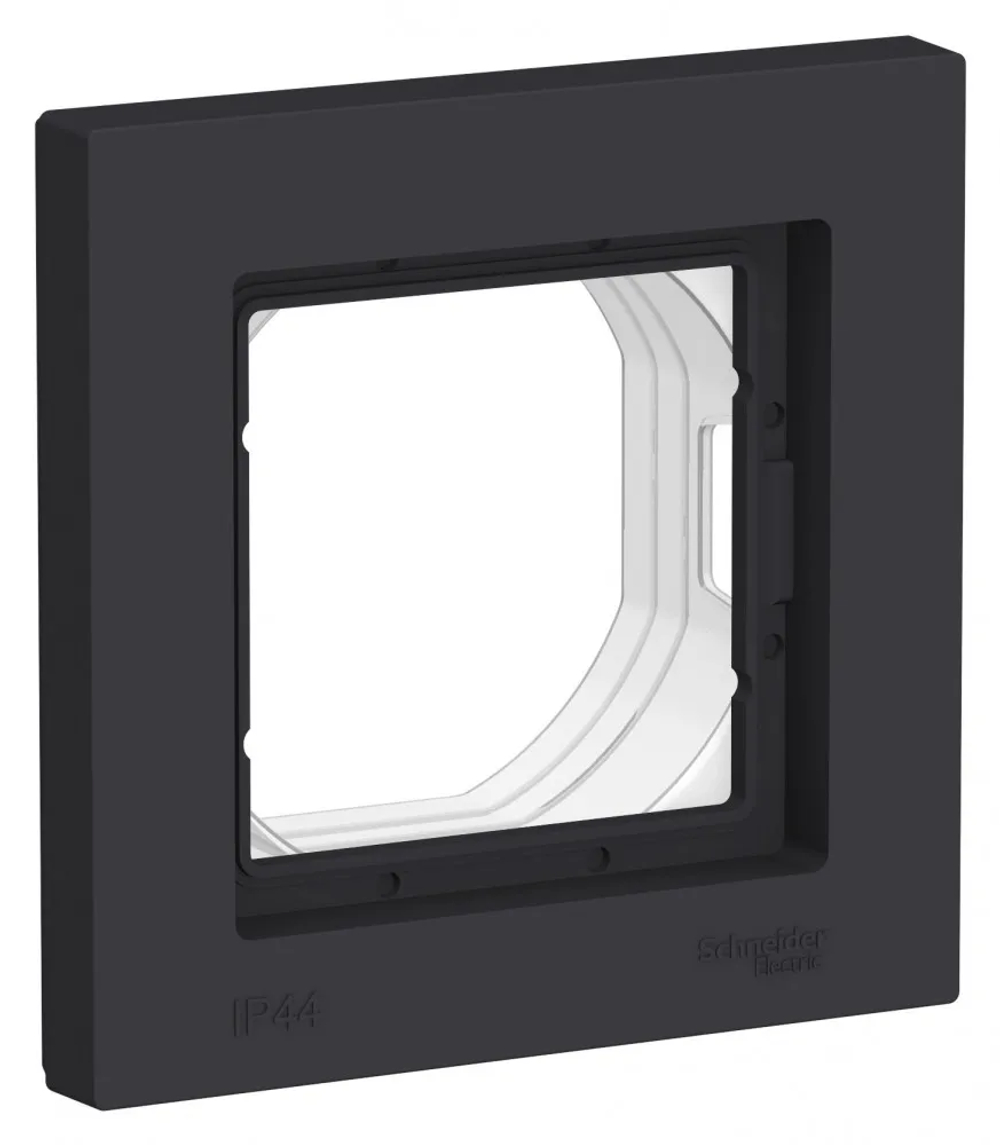 ATLASDESIGN AQUA 1-постовая РАМКА, IP44, КАРБОН