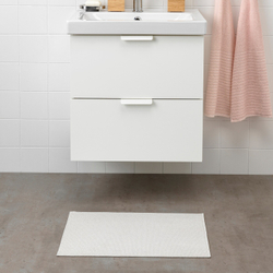 IKEA FINTSEN  (ИКЕА ФИНТСЕН)  -  Коврик для ванной комнаты, белый, 40x60 см