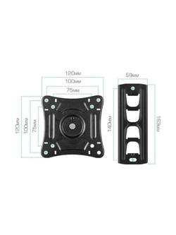 Arm Media LCD-205 черный 14"-42" макс.25 кг настенный поворот и наклон