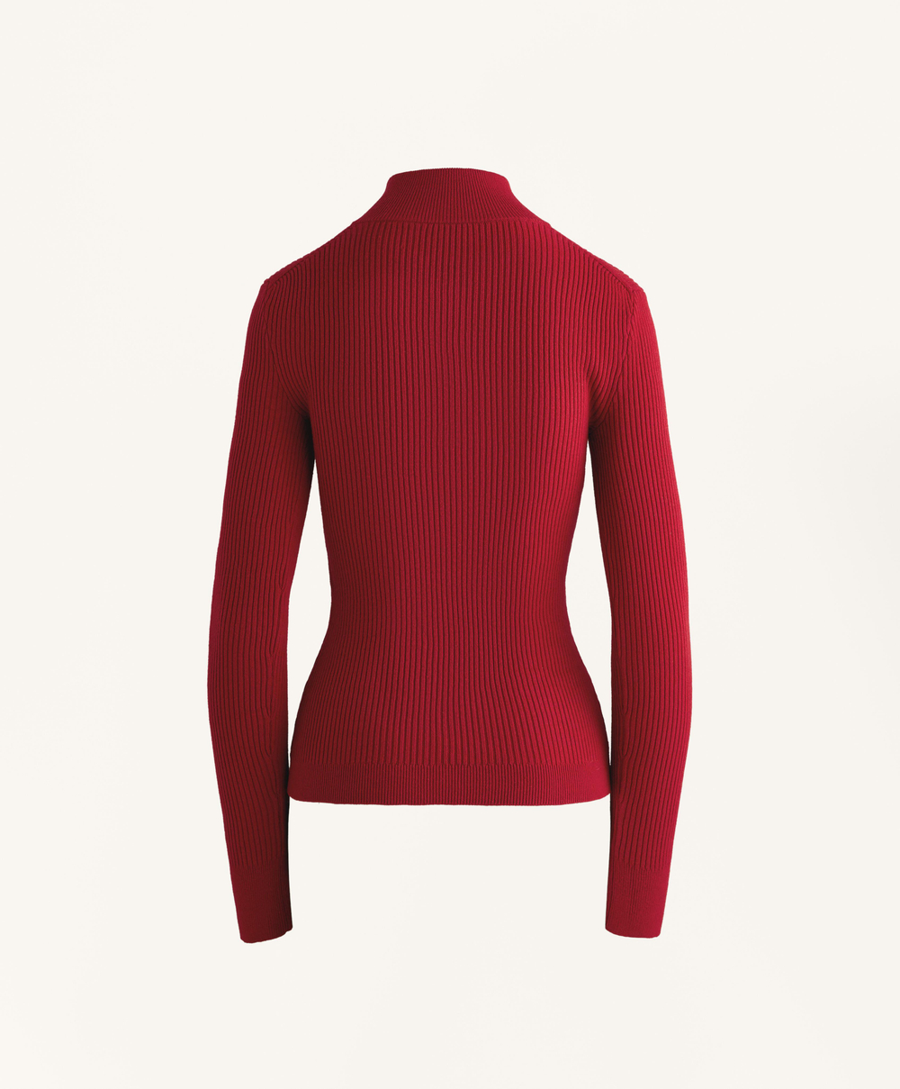 Oysho Термофутболка Base Layer с вязаным узором, красный
