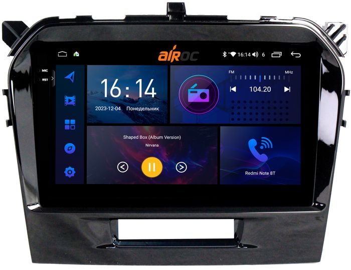 Магнитола для Suzuki Vitara 2015+ - AIROC 2K RI-3504 Android 12, Быстрая, QLed+2K, CarPlay, SIM-слот