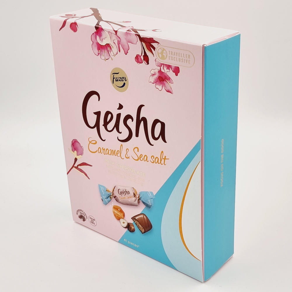 Fazer Geisha Конфеты шоколадные Caramel & Sea Salt с начинкой из тертого ореха и морской солью 295 г (Из Финляндии)