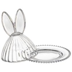 БЛЮДО СЕРВИРОВОЧНОЕ С КРЫШКОЙ "RABBIT FAMILY" 19,3*19,3*19 СМ