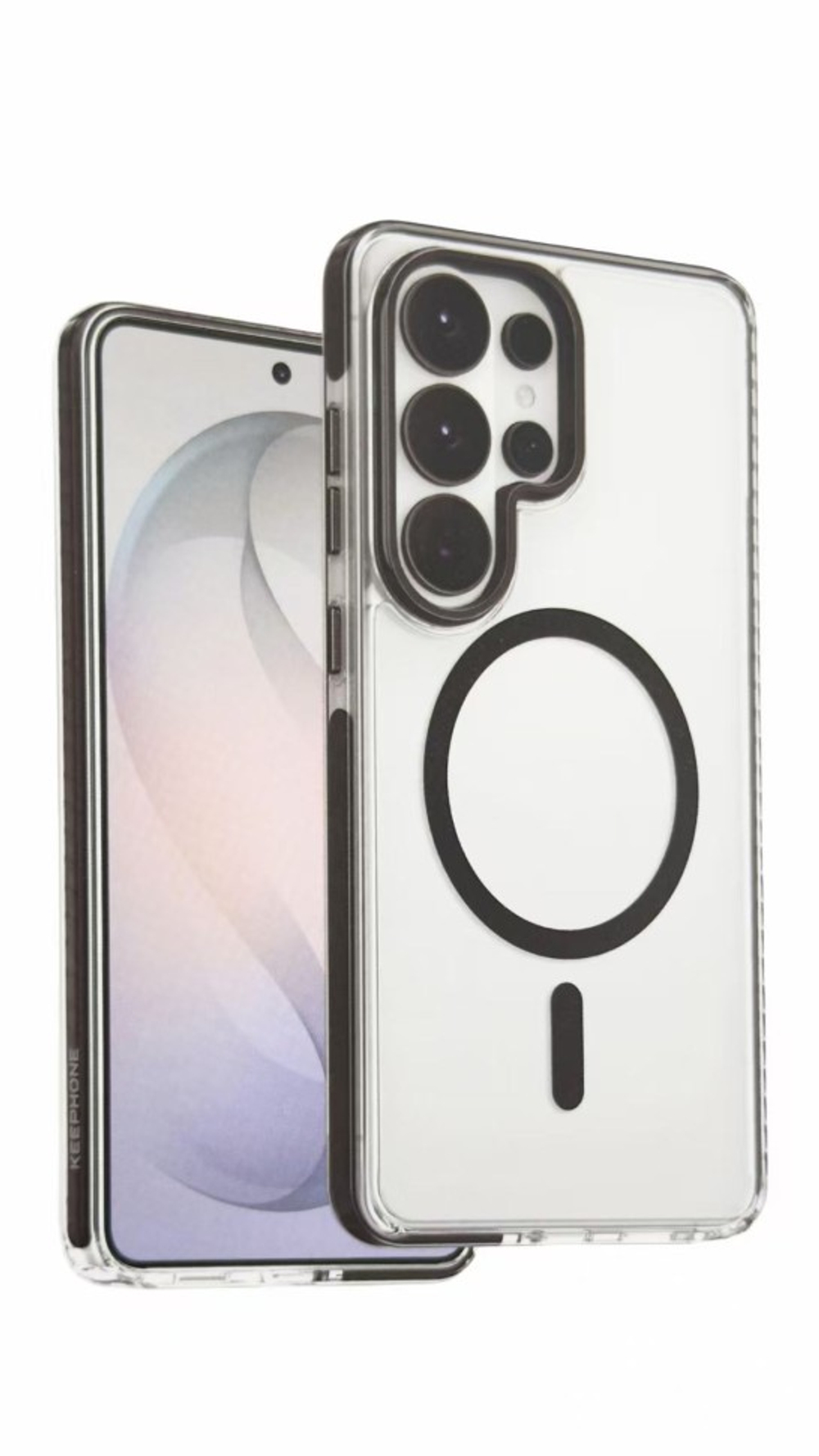 Накладка для Samsung Galaxy S26 Ultra Keephone Shockstar MagSnap черно-прозрачный