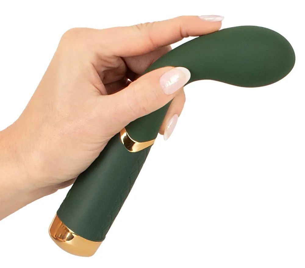 Зеленый стимулятор точки G Luxurious G-Spot Massager - 19,5 см. (Цвет: зеленый)