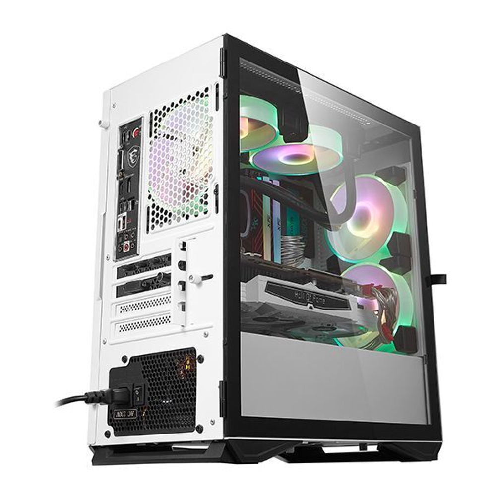 Корпус darkFlash DLM22, Без БП, mATX, белый, 2xUSB2, 1xUSB3, бок: закалённое стекло на шарнирах (DLM22-WH)