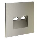 Накладка для розетки компьютерной двойной RJ45+RJ45 кат.6, (шелк) Voltum S70 VLS001404