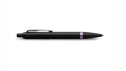 Шариковая ручка Parker IM Vibrant Rings Flame Amethyst Purple, стержень: Mblue, в подарочной упаковке.