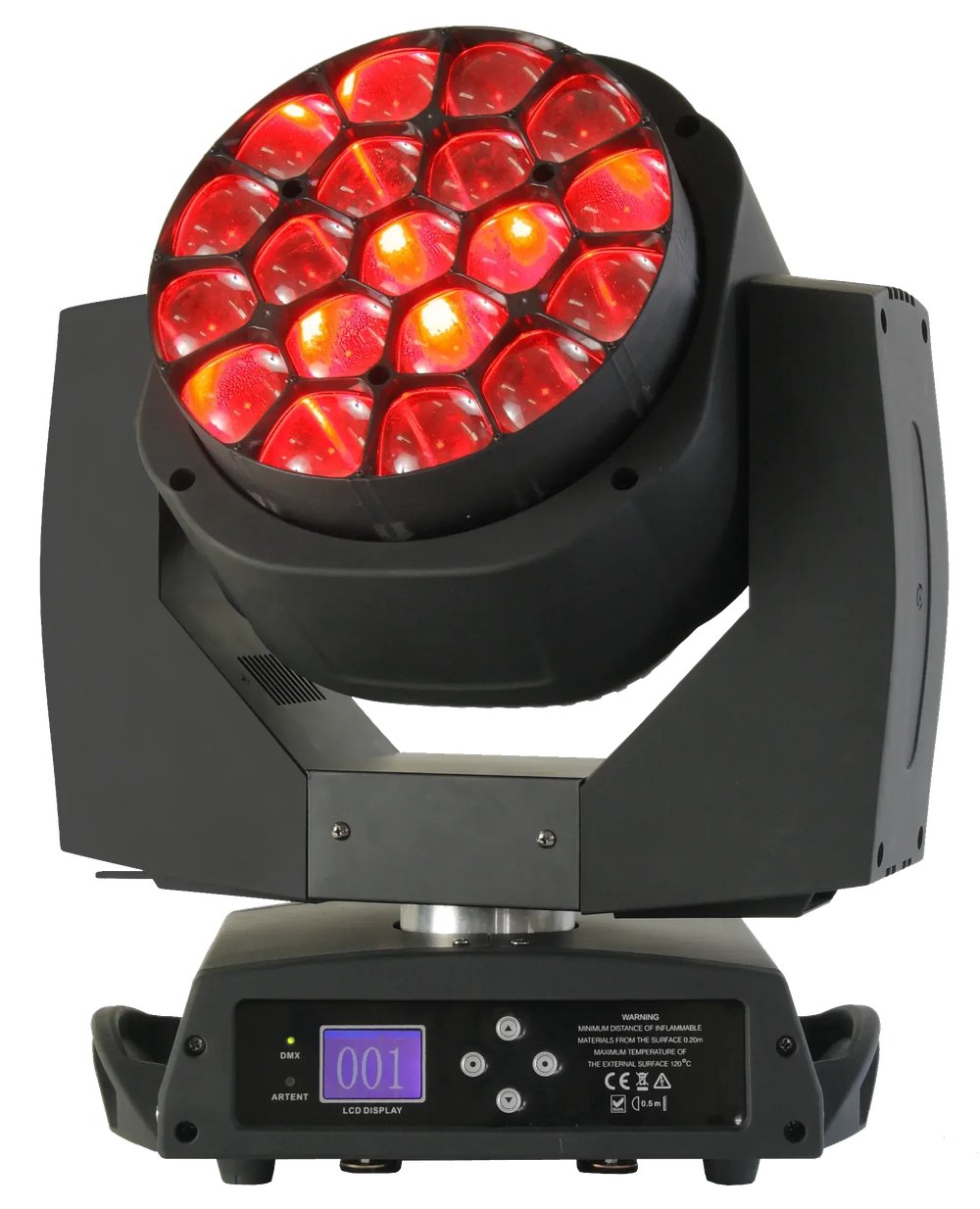 Wash B-EYE 19 K10 — вращающаяся голова 19×15 Вт RGBW с зумом 6°–50°