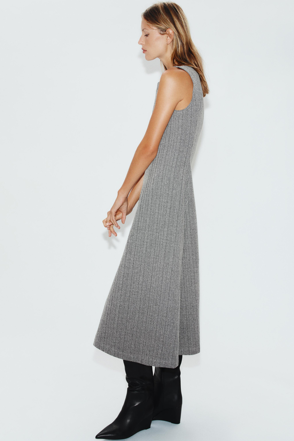 АСИММЕТРИЧНОЕ ПЛАТЬЕ МИДИ — ZARA