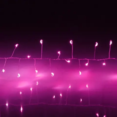 Гирлянда для дома 2,0 м 150 ламп LED «Мишура», IP-40, Розовый